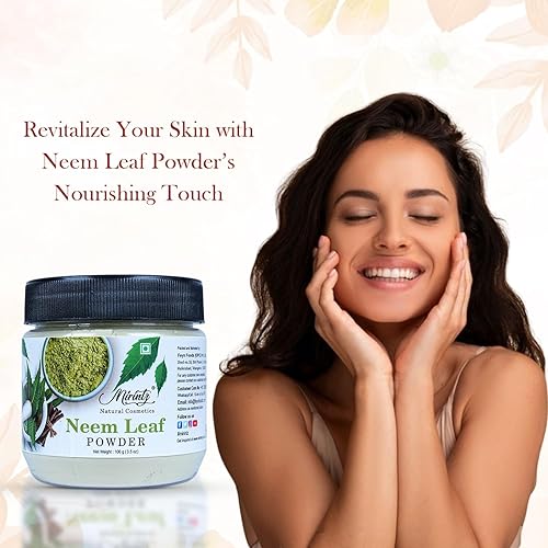 Miniatura 2 de Polvo de neem 100% natural para cabello y piel  (3.53 onzas) de hojas de neem índicas puras de azadirachta índica secas, polvo de hoja de neem para