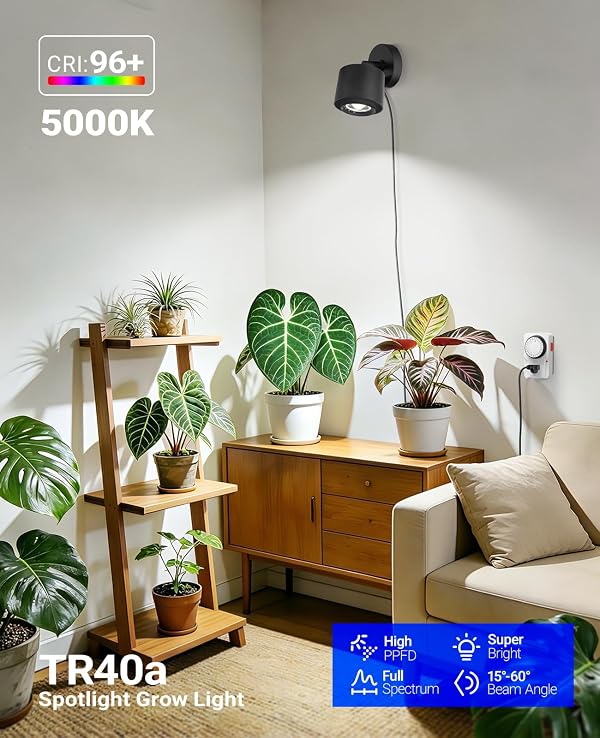 Barrina TR40A Track Plant Lights, 40W Ceiling Grow Lights, 5000K, Black by Barrina - Used condition - Image 2