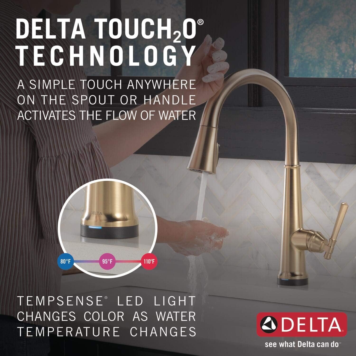 Best Cyber Monday 🔥 Delta Faucet Emmeline Gold Kitchen Faucet Touch, Touch Kitchen Faucets with Pull Down Sprayer, Kitchen Sink Faucet, Delta Touch2O Technology, Lumicoat Champagne Bronze 9182T-CZ-PR-DST Buy 1 get 1 Delta Faucet Emmeline Gold Kitchen Faucet Touch, Touch Kitchen Faucets with Pull Down Sprayer, Kitchen Sink Faucet, Delta Touch2O Technology, Lumicoat Champagne Bronze 9182T-CZ-PR-DST