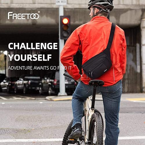 Miniatura 7 de FREETOO Riñonera para hombre y mujer con correa ajustable para entrenamiento viajes casual correr senderismo ciclismo