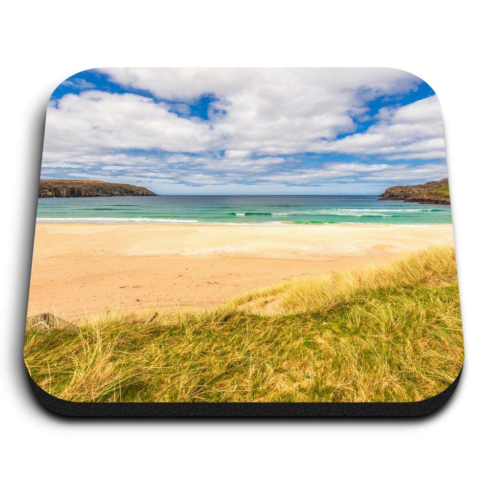 Destination Vinyl Ltd Multicolor 1 X Square Mdf Fridge Magnet - Isle Of Lewis Beach Scotland 45412