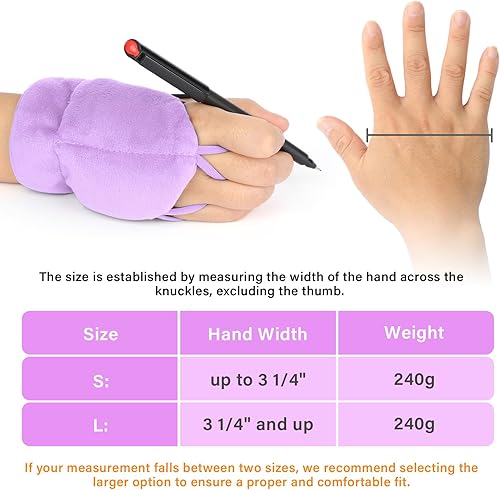 Miniatura 4 de Guantes con peso para temblores de manos y Parkinson, estabilidad y movilidad mejoradas de la manomuñeca, muñeca ajustable, herramienta de