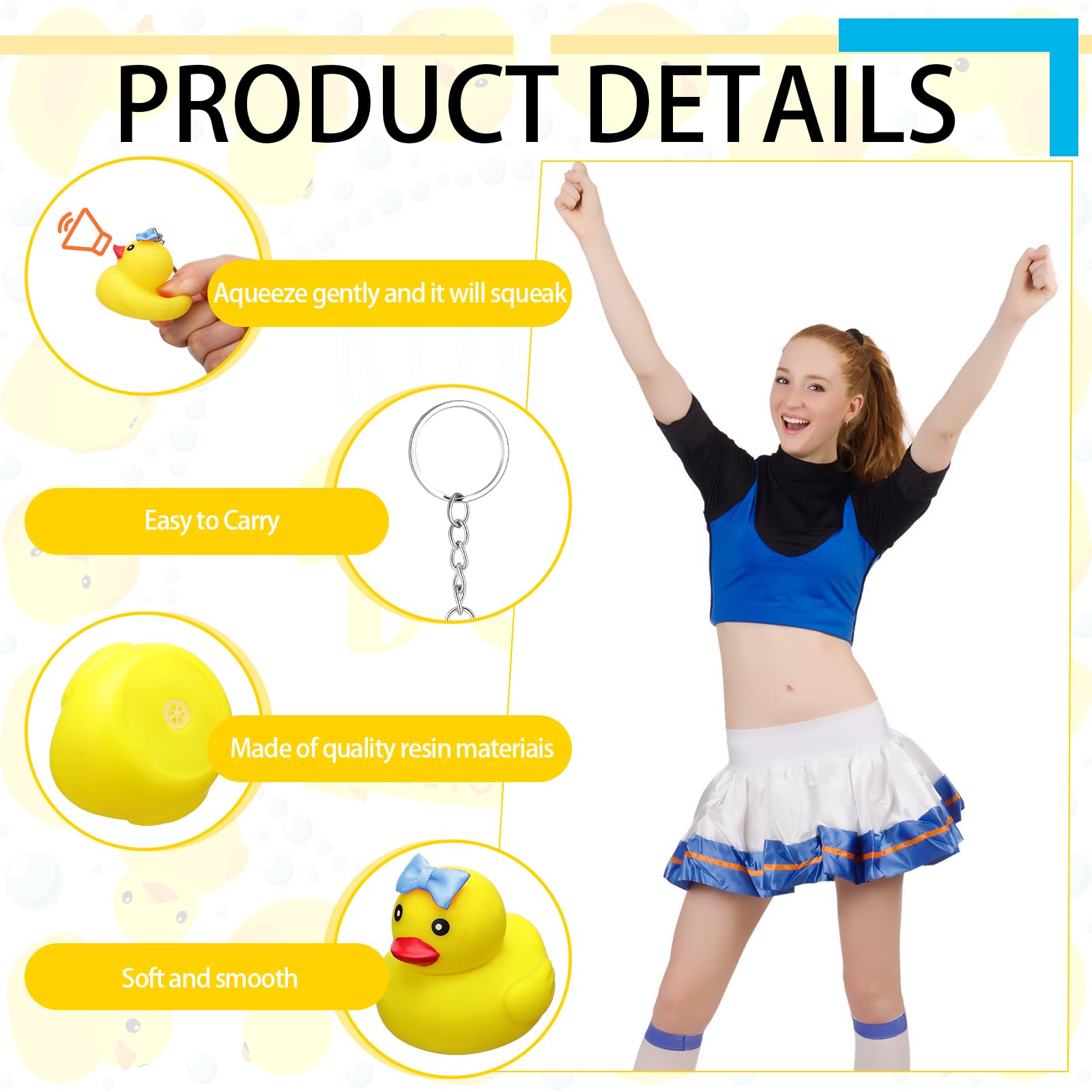 20 Stück Cheerleader-Enten Schlüsselanhänger – Lila, Aus Metall, Als Teamgeschenk Für Cheerleader, Sportgruppen & Freunde