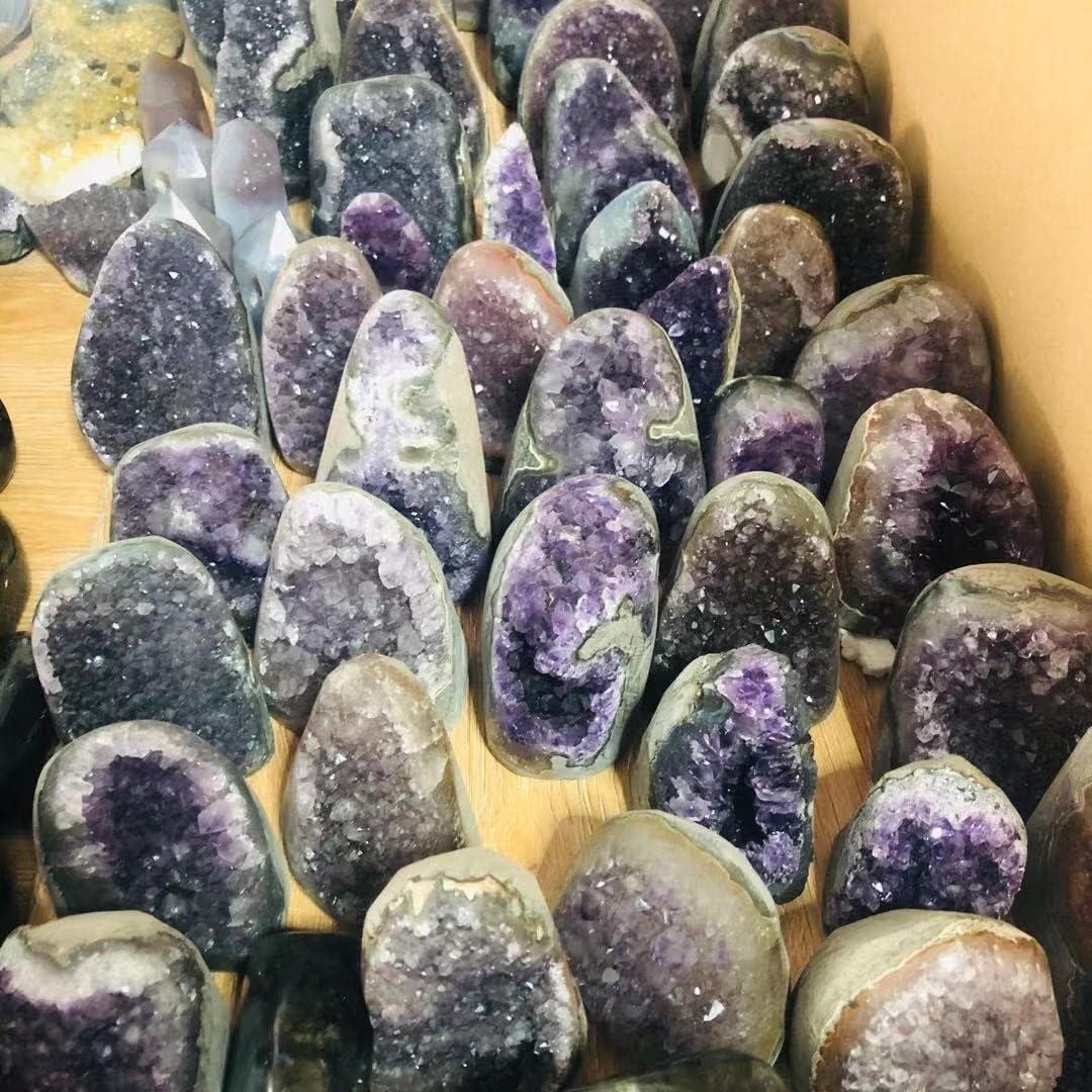 Natural Crystal Rough 200g-2000g Natural Amethyst Geode Quartz Cluster Crystal Mineral Specimen Energy Healing Stone 1pc (Color : 1520g-1680g 1pc)