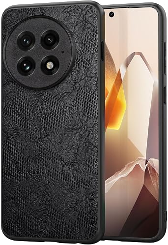 for OnePlus 13 case, Business Wind Cortex Pattern Leather Cover Black, for Oneplus 13