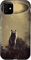 Vista 10 de iPhone 15 Pro Max Vintage alien raccoon UFO Alien Case