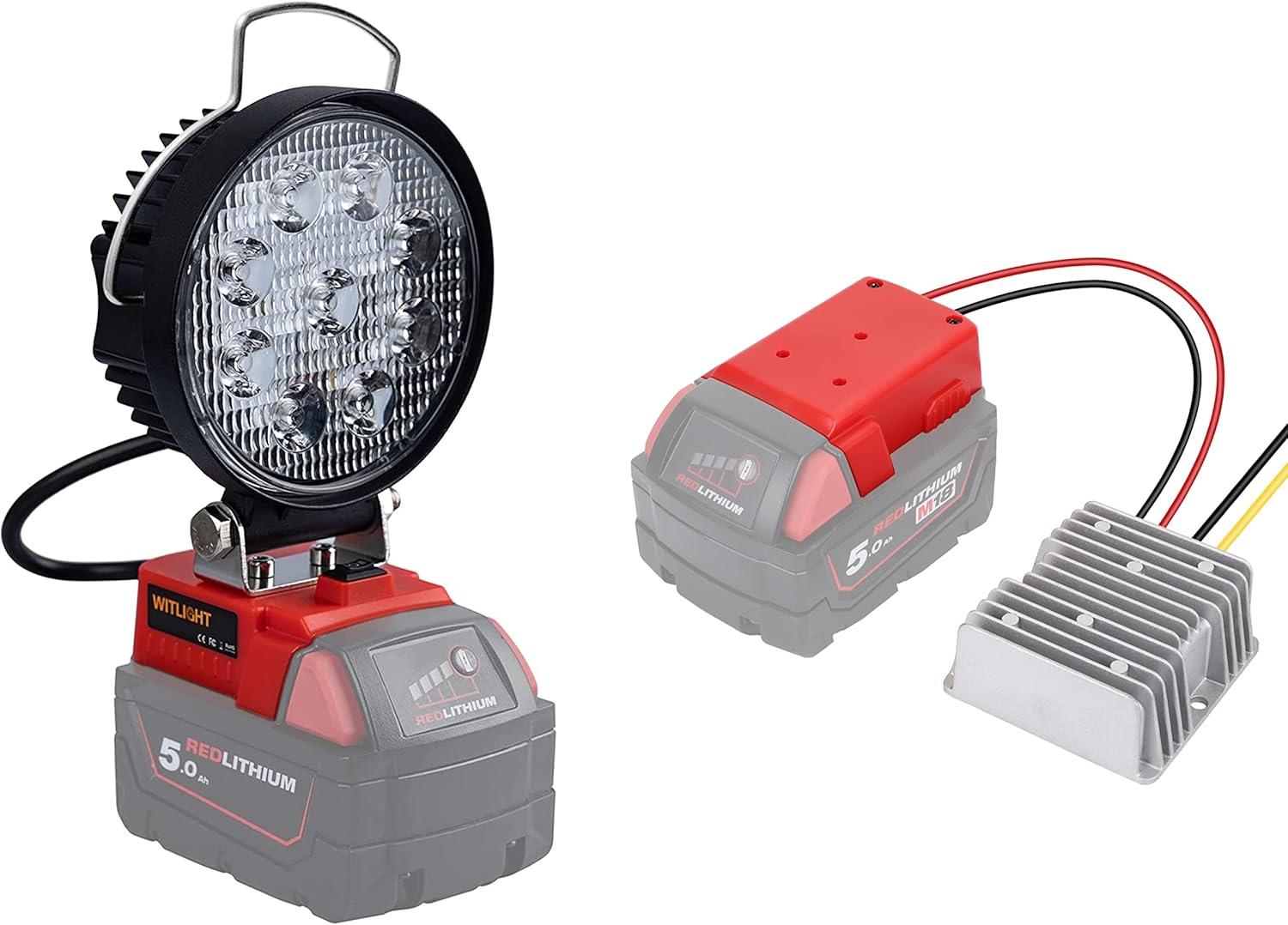 Bundle of Milwaukee Battery Compatible LED Work Light