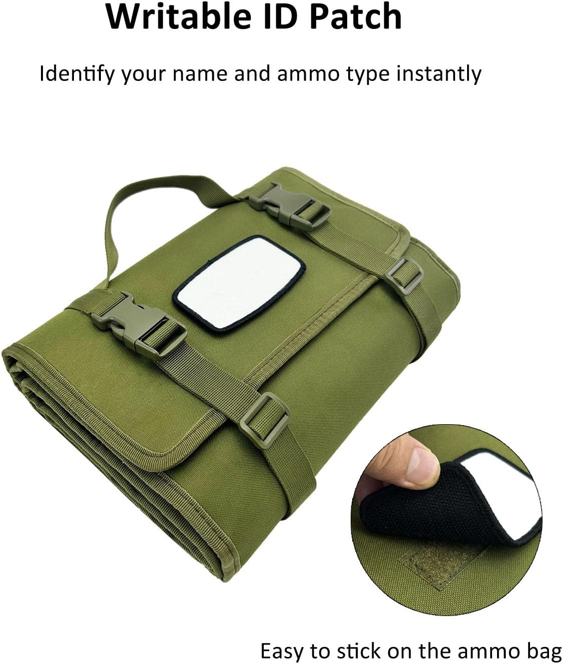 200 Rounds Ammo Pouch for Bullets, Rifle Ammo Carrier Pistol Cartridege Holder, Foldable Ammo Wallet Bullet Holder Ammunition Case, Tactical Ammo Bag for .38 .357 .410 45-70 30-30 9mm