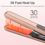 JAETON Small Flat Iron 0.7 Inch Mini Hair Straightener for Short Hair,Travel Flat Iron with Fast Heat Up,Dual Voltage Small Straightener for Bangs,Pixie Cut,Beard | 30S Heat-up,Dual Voltage,for Short Hair,Bangs, pixie cut,beard