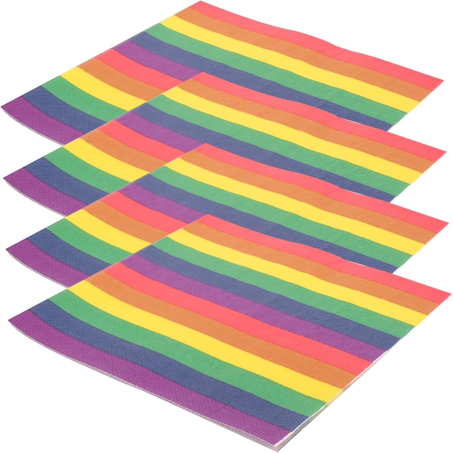 Ipetboom 4bags Rainbow Decorative Tissue Paper Napkins Party Accessories for Holidays Birthdays and Special Occasions Soft and Absorbent for Table Settings