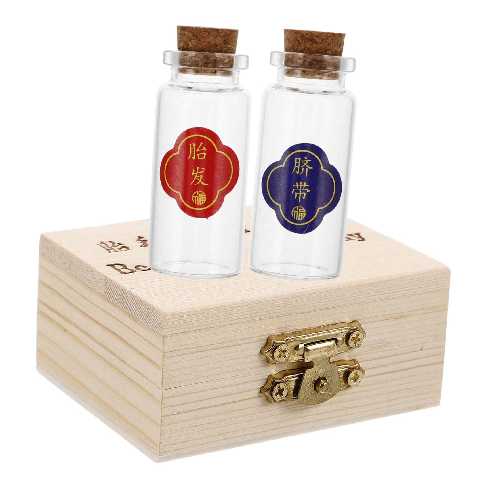 HANABASS Girl Keepsake Box Fetal Hair Cord Box Newborn Keepsake Storage Wood Organizer Unique Present for Mom Dad