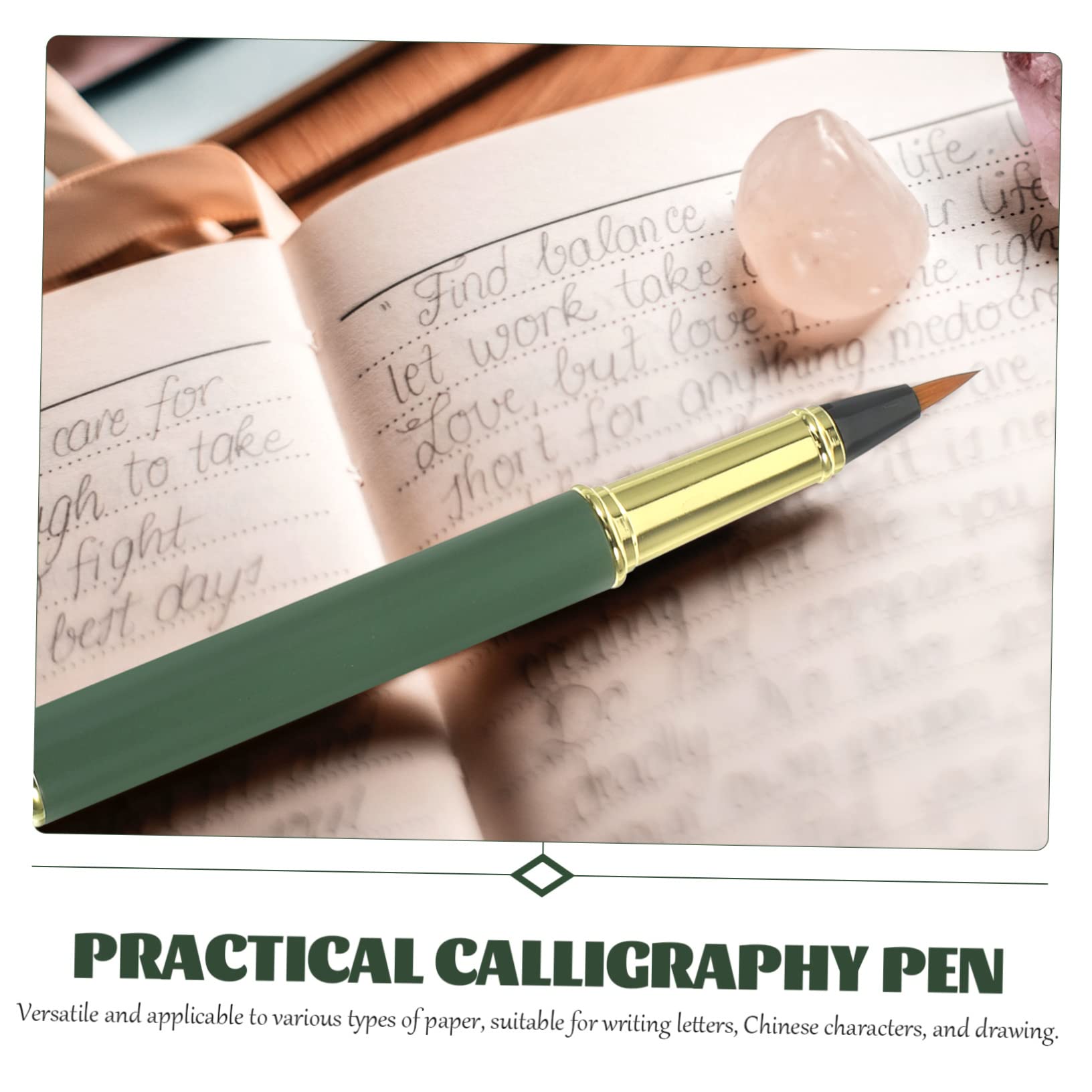 Anneome 5sätze Kalligraphie Pinselstift Edelstahl Pinselstift Tinte Und Weiße Quaste Für Wasserfarben Schreiben Und Malen Für Anfänger Und Fortgeschrittene