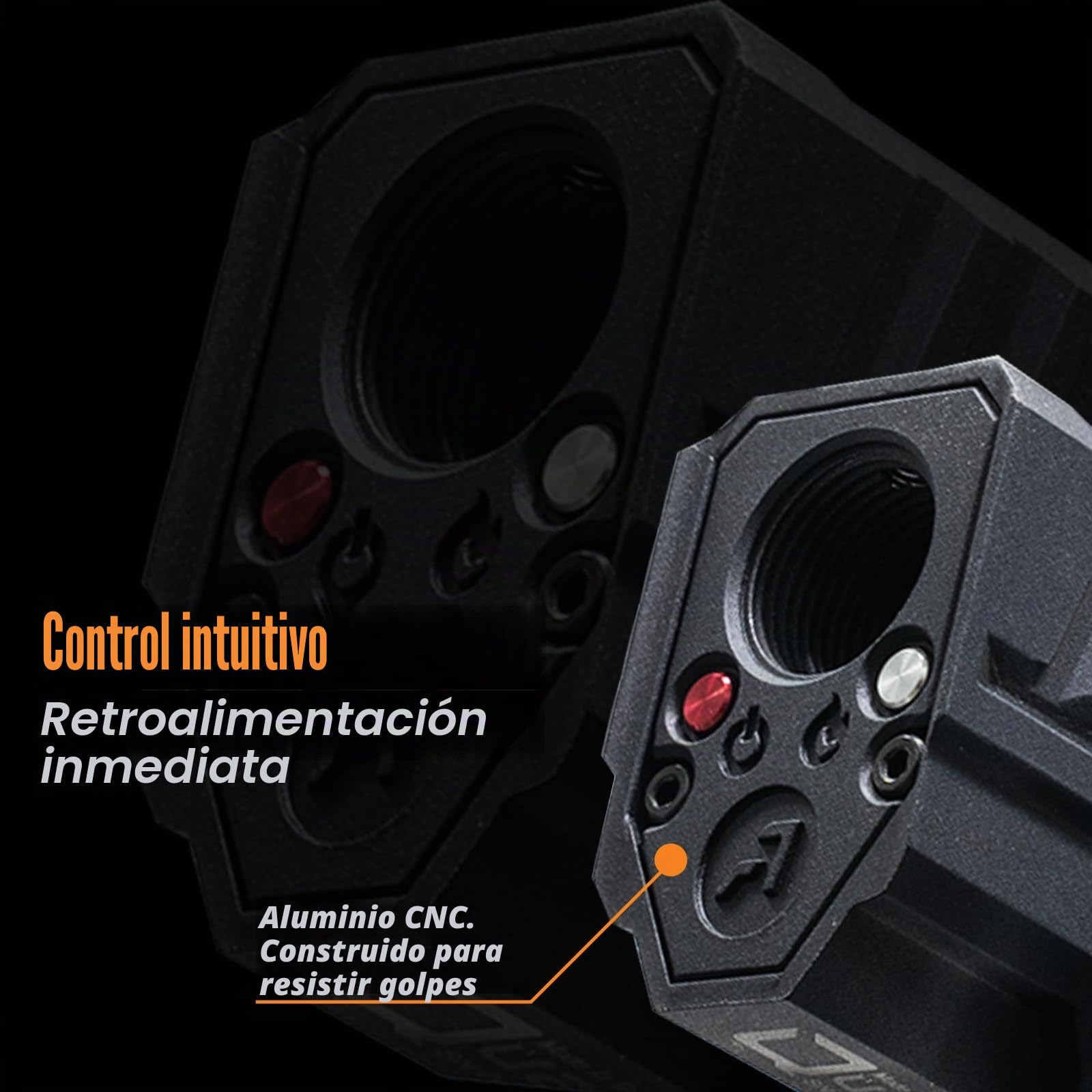 ACETECH Unidad de trazador de aire Quadra con modo flash, diseño cuadrado compacto para rosca CCW de 14 mm, incluye adaptador CW de 11 mm