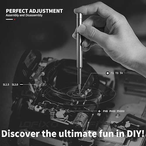 Miniatura 5 de HEARTHFUN Juego de destornilladores de precisión, kit de reparación de lentes, destornilladores magnéticos Torx, Pentalobe, cabeza plana triwing,