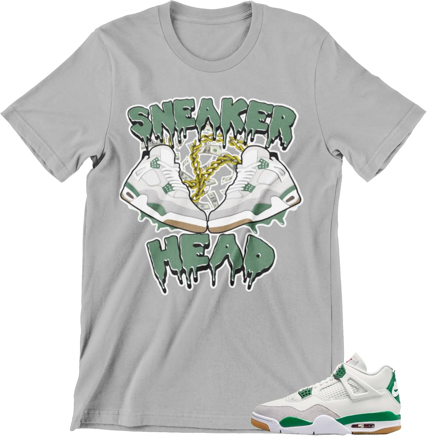 Shirt to Match Jordans Sneaker Head J4 Men's Tee, Streetwear Tshirts