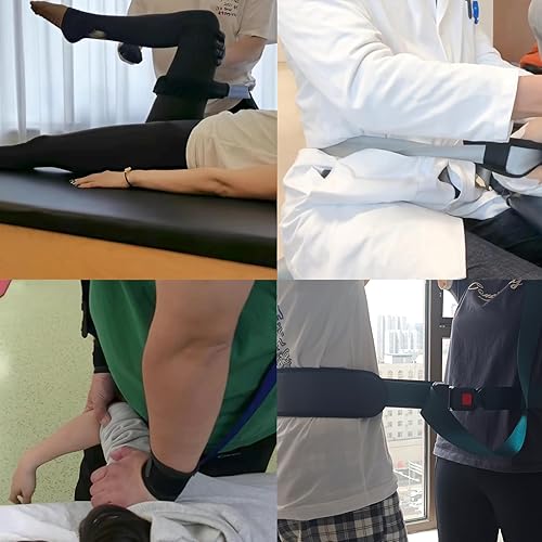 Miniatura 3 de HHCCTEO Correa de 9.8 pies para terapia física, para terapia física, rehabilitación, estiramiento, tracción manual