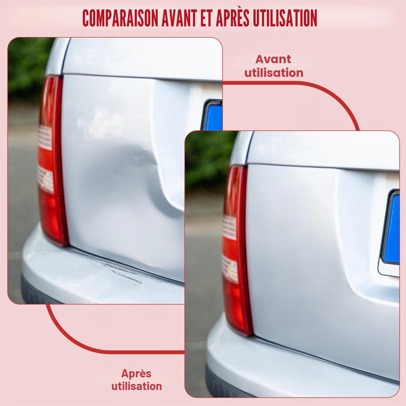 Kit d'éclairage pour réparation de bosses sans peinture, outil de réparation de bosses à LED, support réglable, lampe de test de bande de carrosserie et tableau réflecteur LED Paintless Body Repair