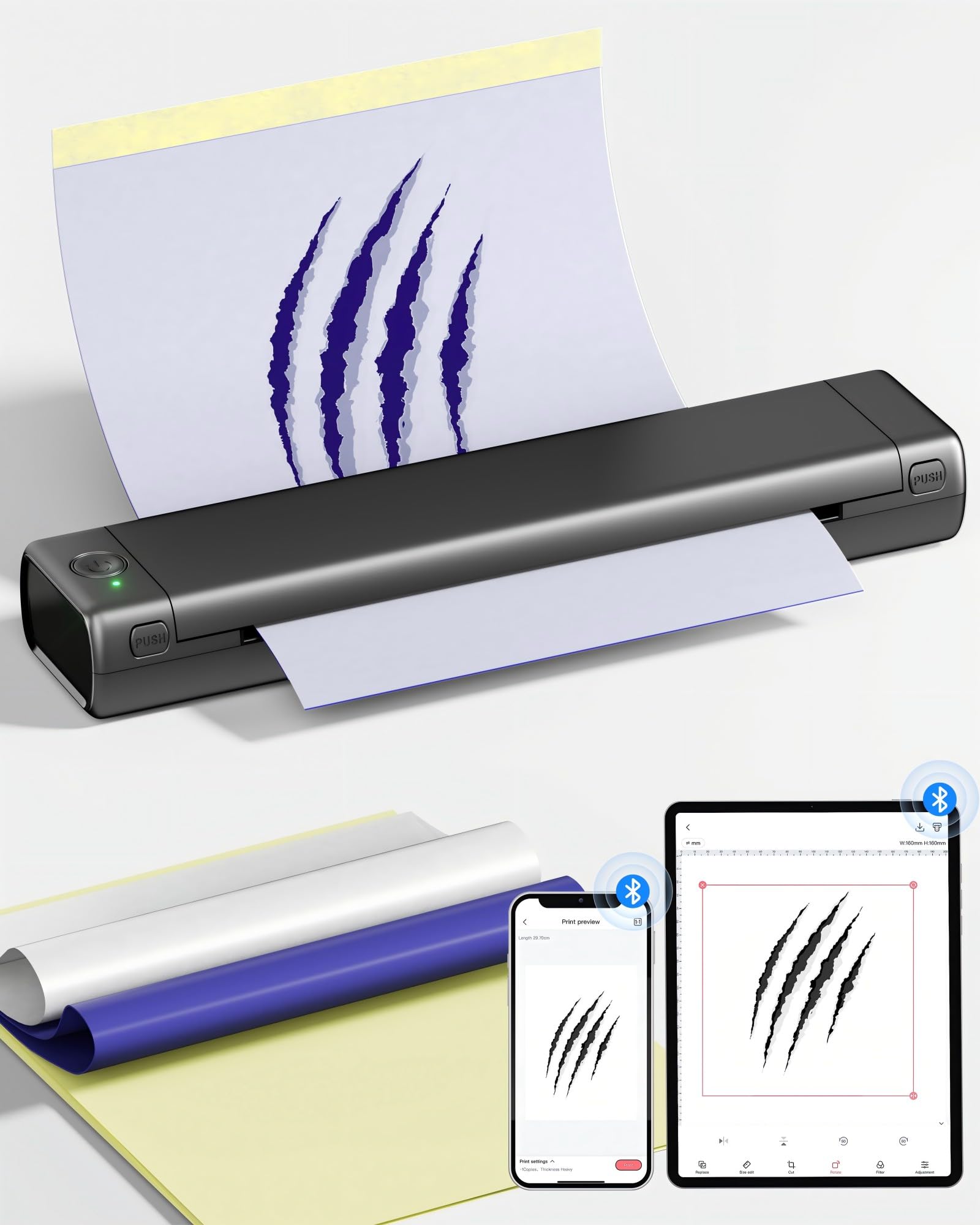 Papel De Transferencia Para Tatuajes Temporales - 10 Hojas A4, Para Impresora De Inyección O Láser
