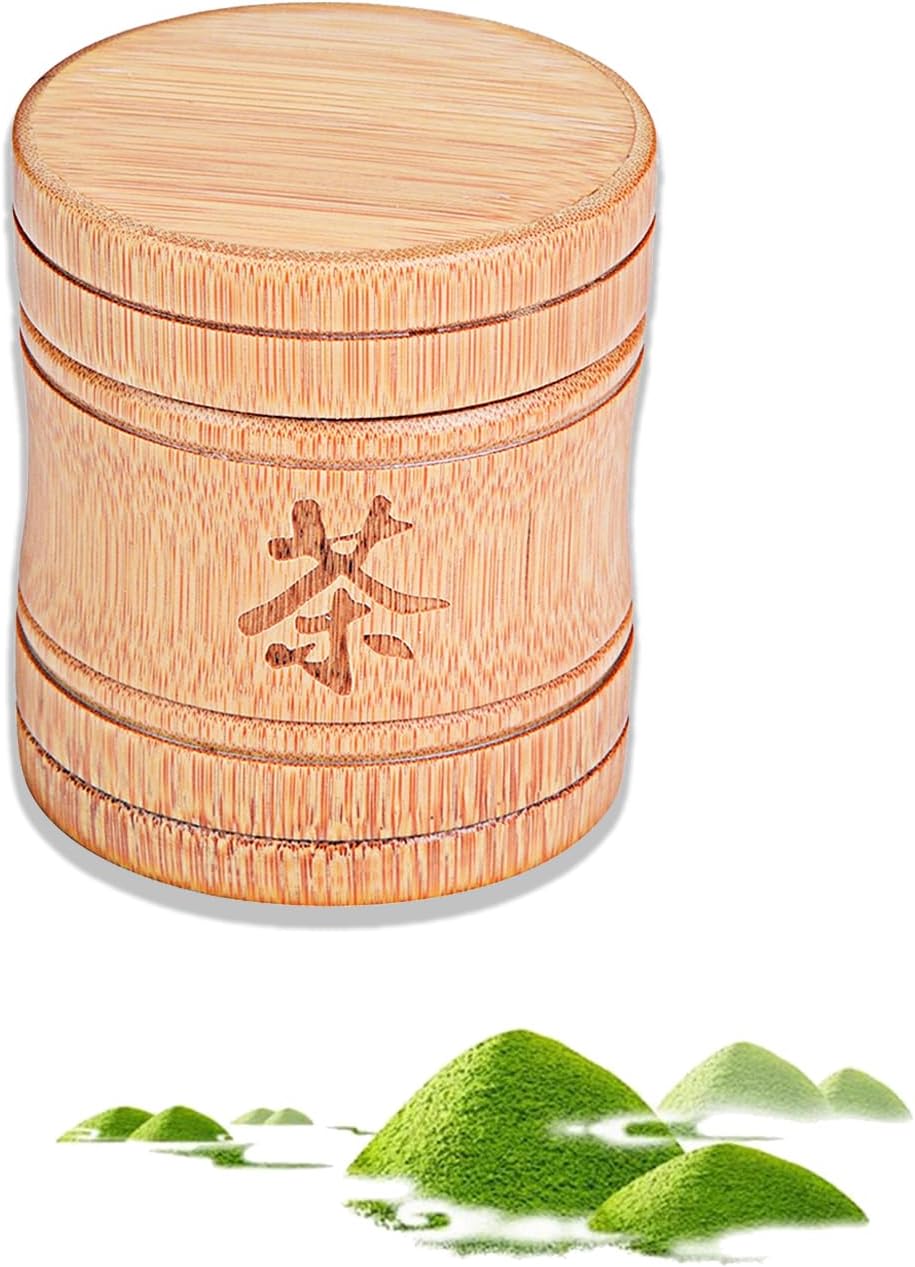 Matcha Container, Portable Lightweight for Tea Canisters for Loose Tea, Tea Canisters for Loose Tea with Lid, Matcha Tin Storage, Salt Container, Spice Jar for Food in the Kitchen