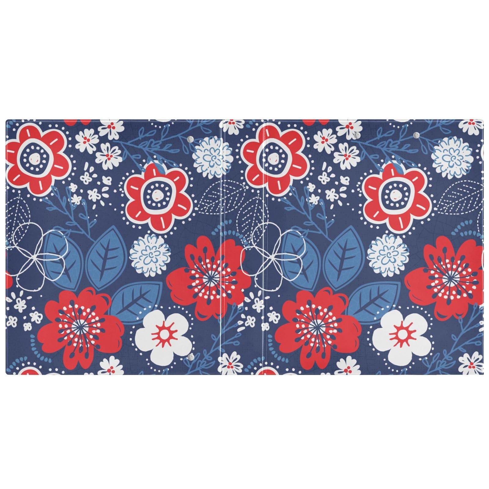 Lot De 2 Classeurs à 3 Anneaux De 3,8 Cm - Fleurs Sauvages - Aquarelle - Colorées - Avec Poches - Pour étudiants - 200 Feuilles