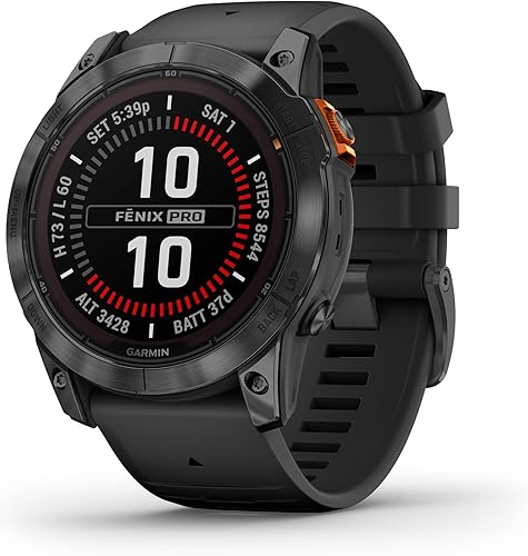 Miniatura 2 de Garmin Fenix 7X Pro Solar Edition, 2.008 in, gris pizarranegro  Reloj inteligente GPS multideportivo, linterna incorporada, capacidad de carga