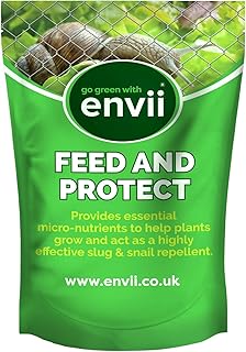 envii Feed & Protect - Pet Friendly Slug Deterrent and Snail Repellent, Provides Slug Defence, Controls Pests & Improves Plant Growth – 500g