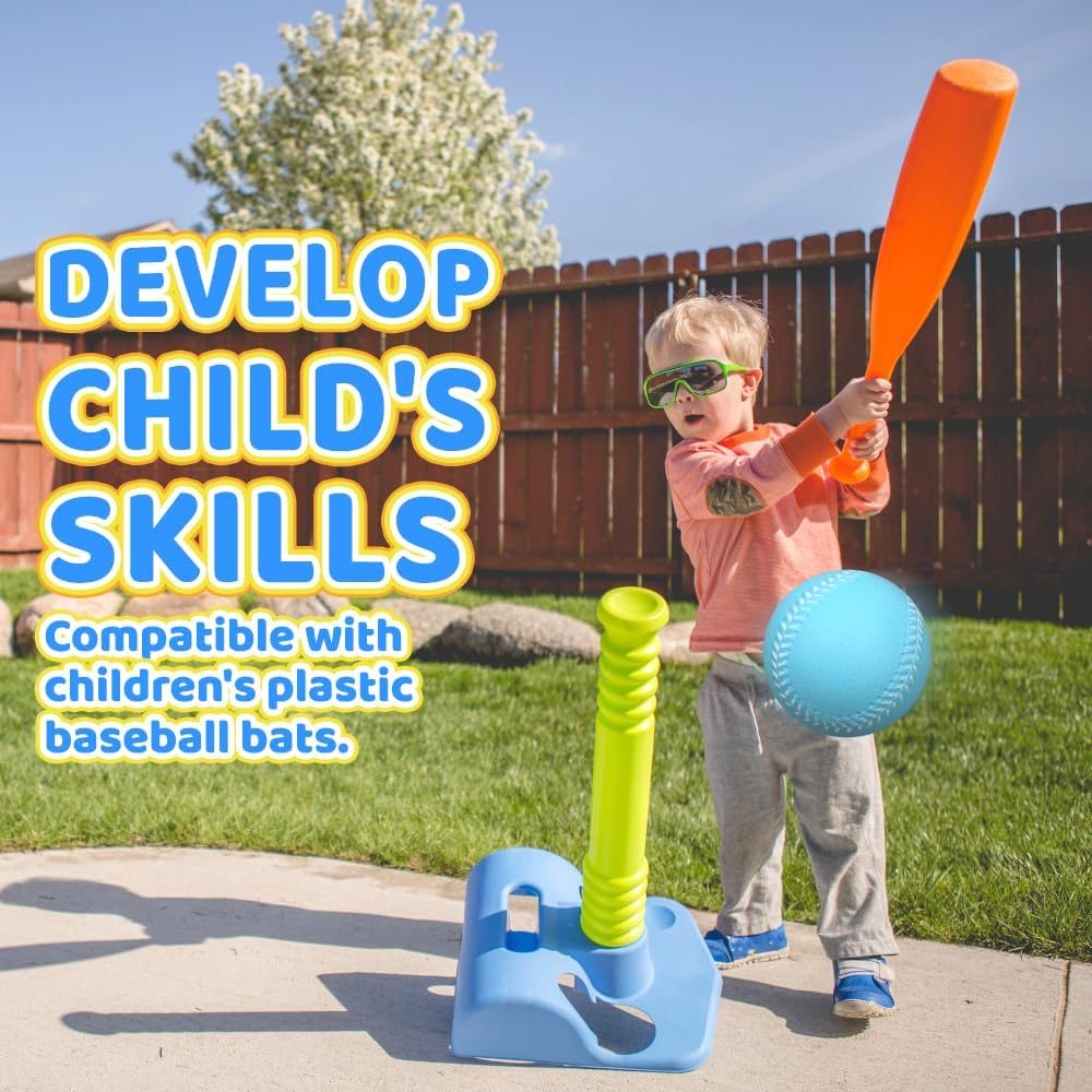 Dilabnba 6PCS 2.6inch Foam Baseballs + Basketball Hoop Set