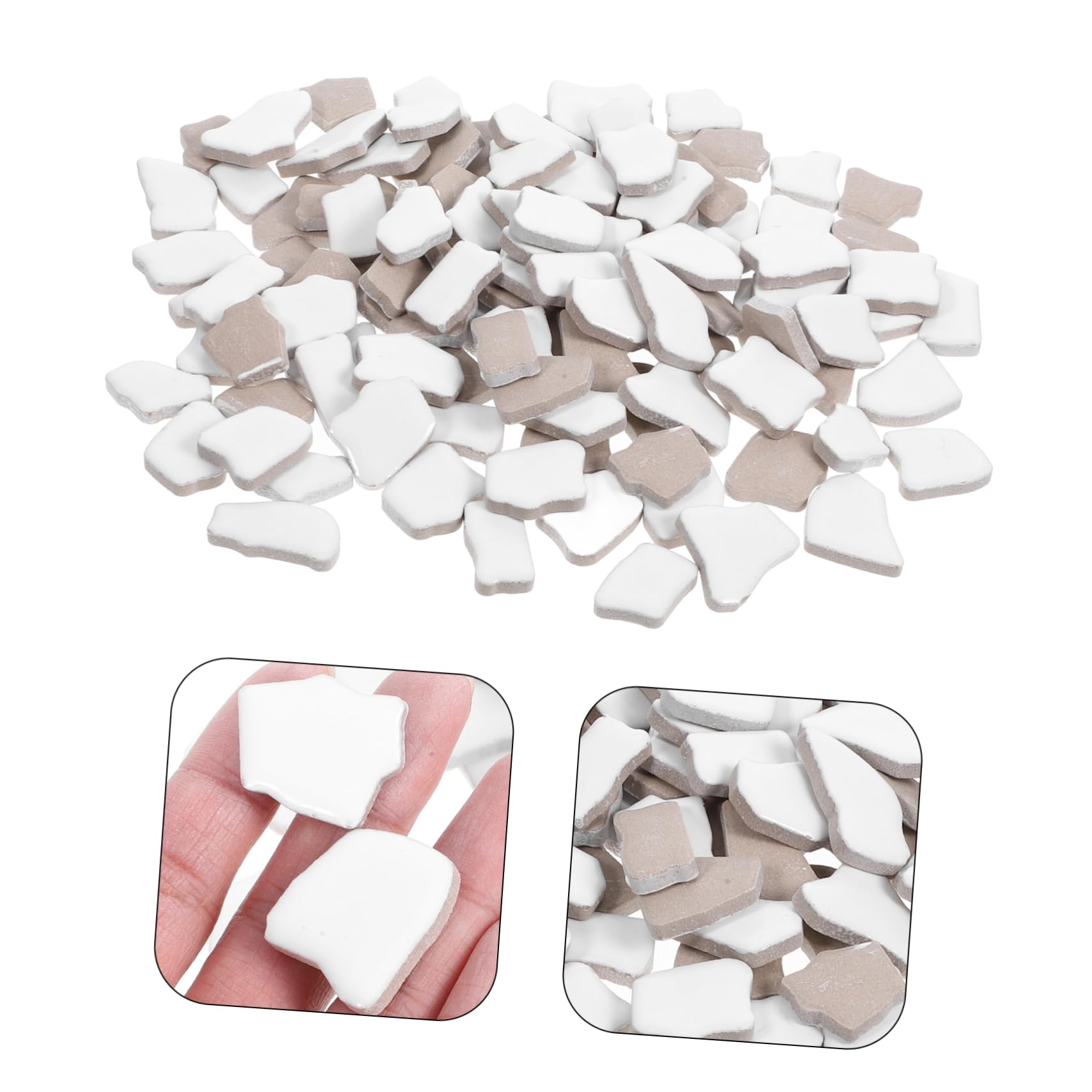 Teselas de Mosaico Cerámicas Irregulares de Color Claro 1000g