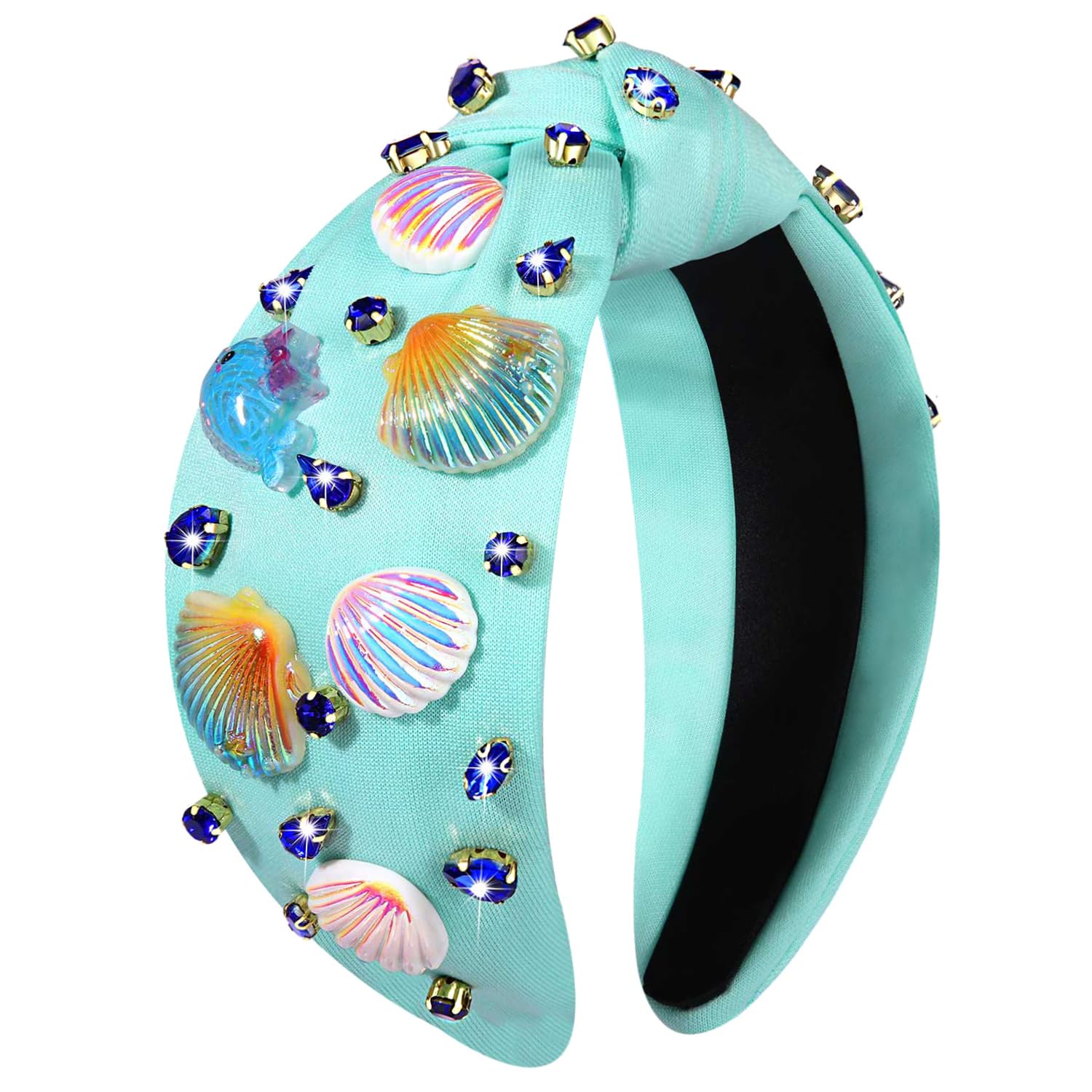 269. The Denim Nautilus Shell Beaded Headband The DENIM Nautilus ? #patekphilippe #5980 main image 2