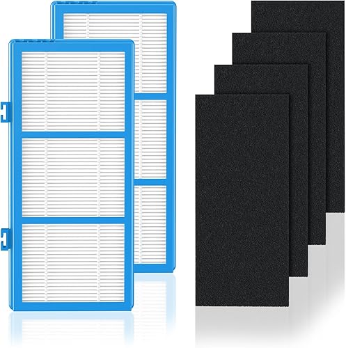 HAPF300AH - Filtros HEPA de repuesto para purificador de aire Holmes AER1, partes # HAPF300AH-U4R, HAP242-NUC, 4 HEPA verdaderos + 8 prefiltros