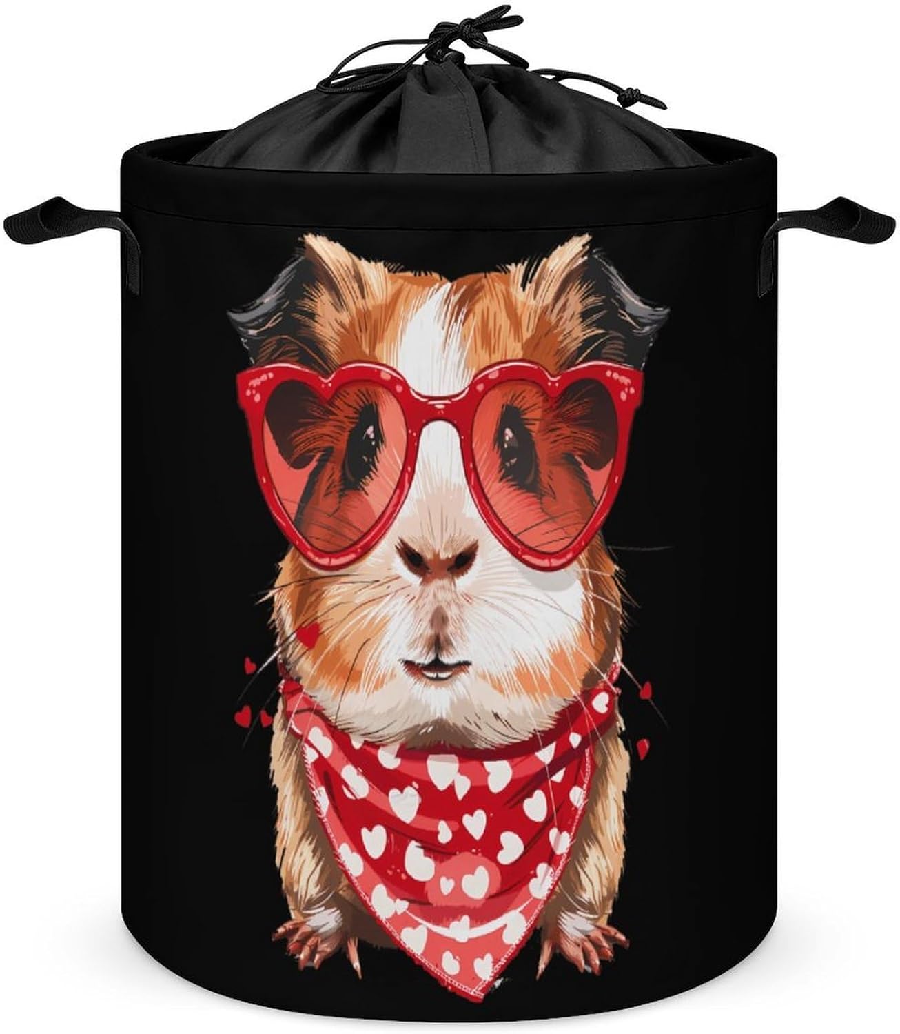 Guinea Pigs Laundry Basket Dirty Clothes Hamper Storage Laundry Bag with Handles for Dorm Room 44x35cm