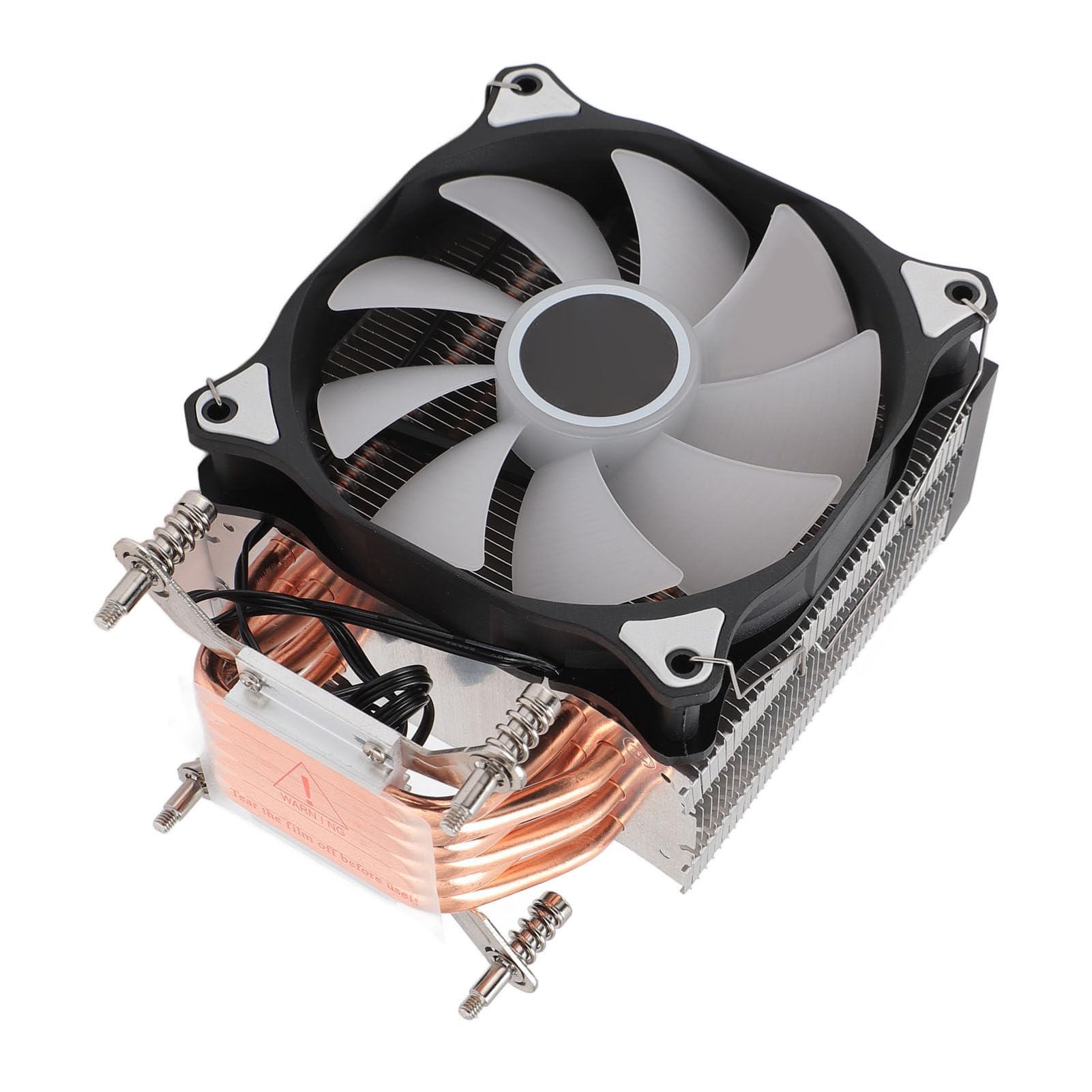 Ventola di raffreddamento CPU 4,72 pollici 6 di calore Raffreddatore d'aria silenzioso da 120 mm 1500 giri/min Cuscinetto idraulico Luce colorata per computer desktop 2011