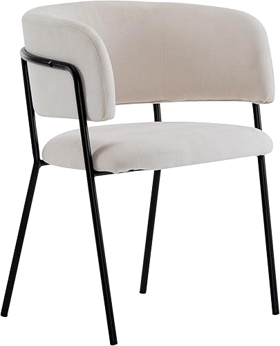 Miniatura 7 de Christopher Knight Home Juego de 2 sillas de comedor Nest, silla de cocina tapizada, silla de comedor con respaldo curvo, silla de comedor con marco