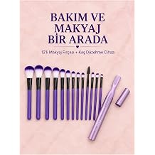 My Best Store 12 li Mor Makyaj F r a Seti ve Ka  D zeltme Cihaz  Kad n Makyaj ve Ki isel Bak m Seti