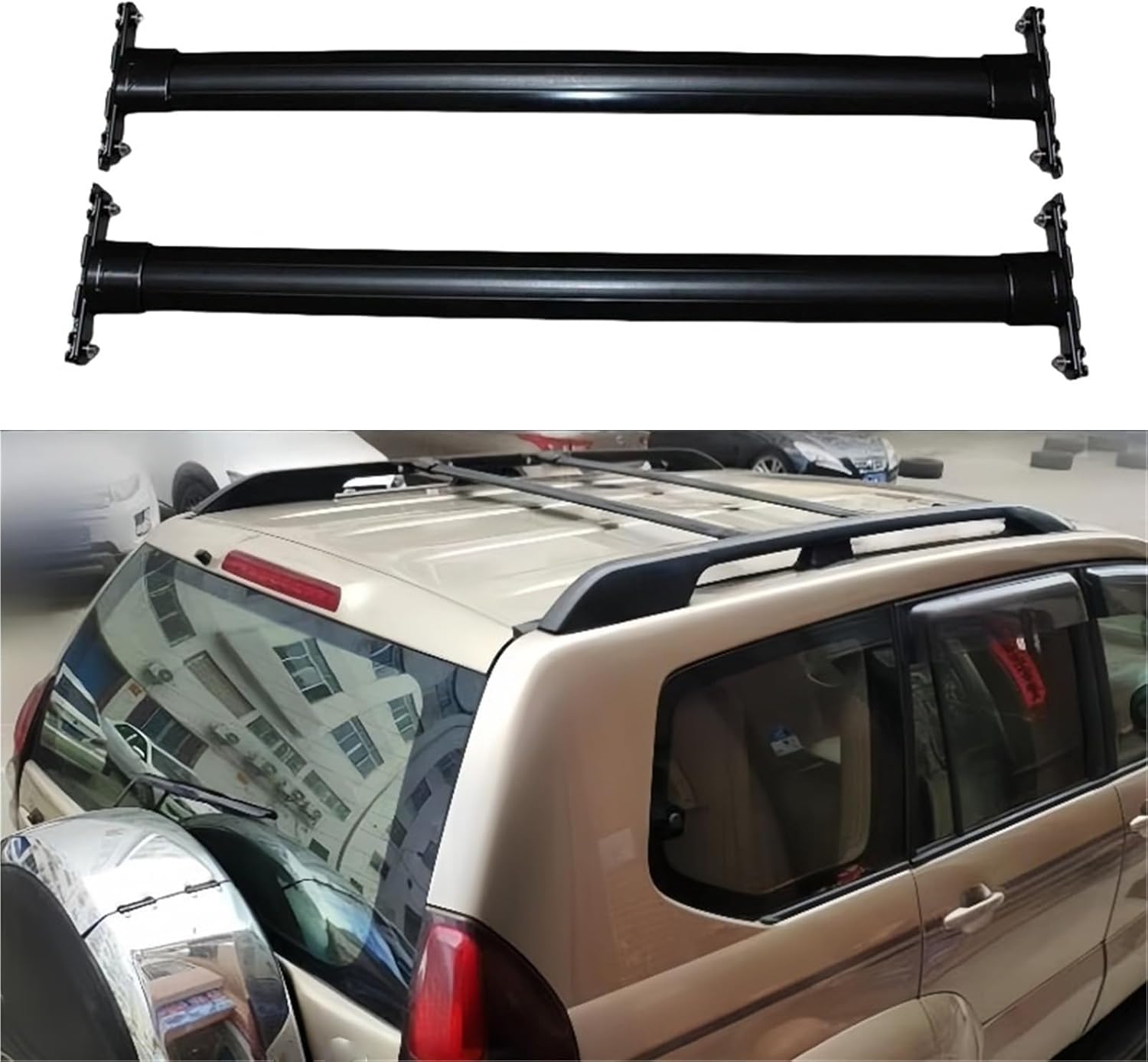 Cross Bar Crossbar Fits for Toyota Land Cruiser Prado 120 2003-2009 FJ120 LC120 Luggage Carrier Roof Rack Rail Carrier 2PCS Aluminum