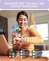 Vista 3 de Parsonver Reloj inteligente (respuesta/hacer llamadas), 1.32 pulgadas HD pantalla táctil completa color reloj rastreador de fitness, paquete PS01G