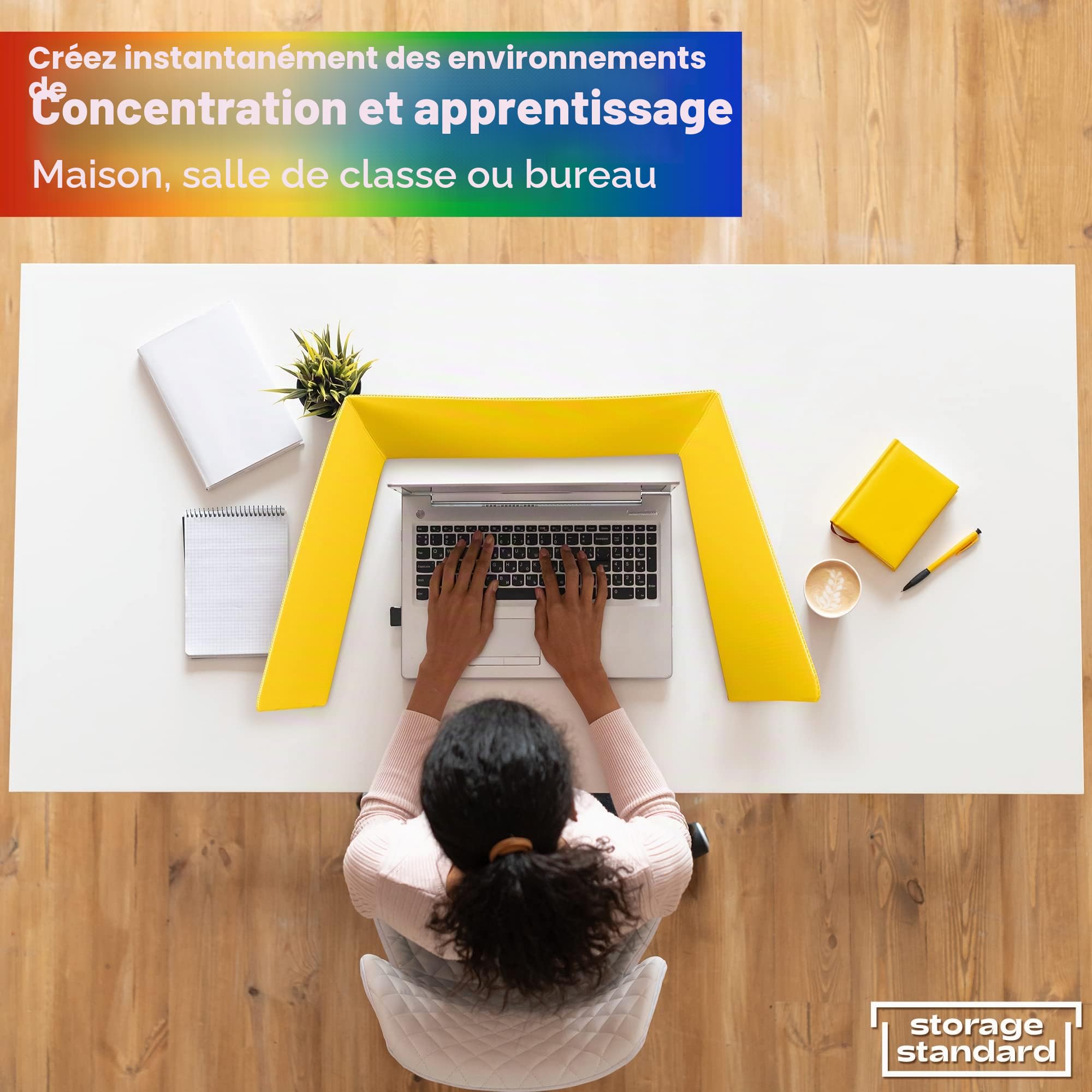 Lot de 16 séparateurs de bureau pour étudiants – En plastique durable et imperméable – Pour dossiers de salle de classe, fournitures pour enseignants, panneaux de protection de l'intimité en plastique