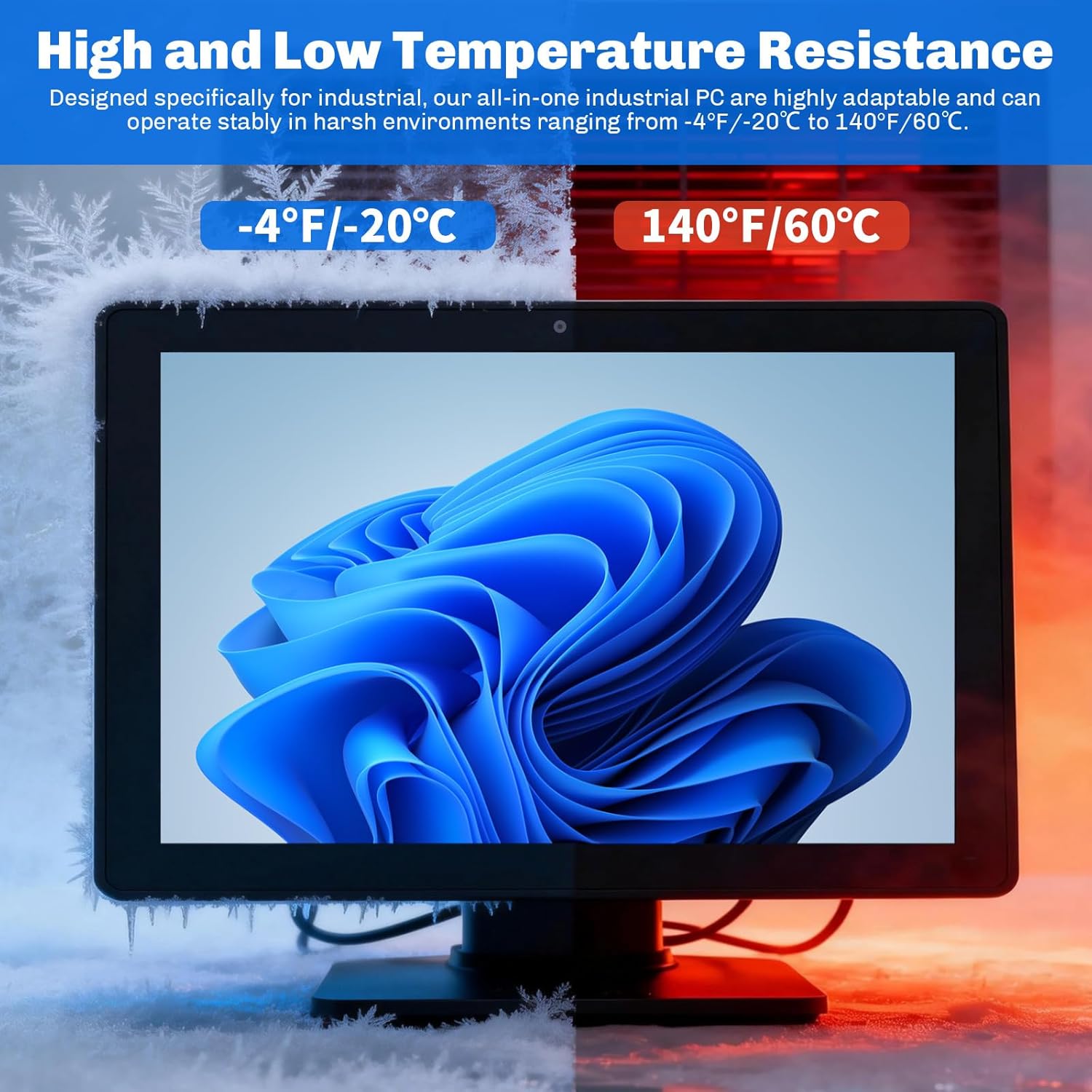 【Pls Get A Quote】 12.1/15/15.6/17/18.5/19/21.5/23.8 inch Embedded-Industrial-Panel-PC, 8G/16G-128G/256G/512G/1T SSD, 1920 * 1080 IPS, Built-in 5MP Webcam, POE Power Supply