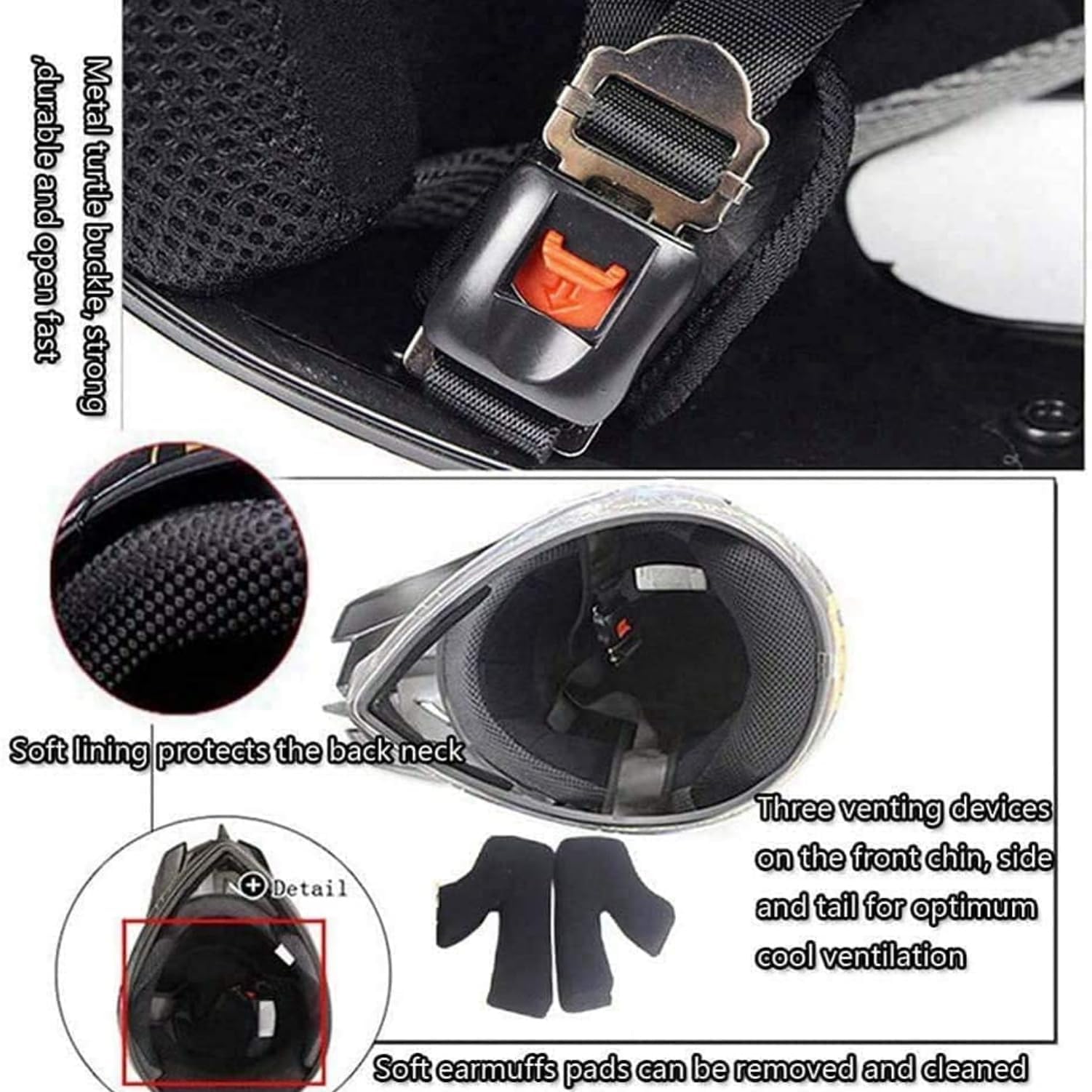 Mafuse Casque Motocross Ensemble Complet avec Lunettes, Gants, Masque de Protection - 4 Couleurs et 4 Tailles (S, M, L, XL) pour Motocross, Dirt Bike, ATV, Downhill