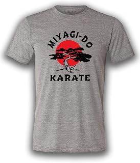 Miyagi-Do Karate, Karate Kid - Heather Grey, Adult Unisex T-Shirt (Large)