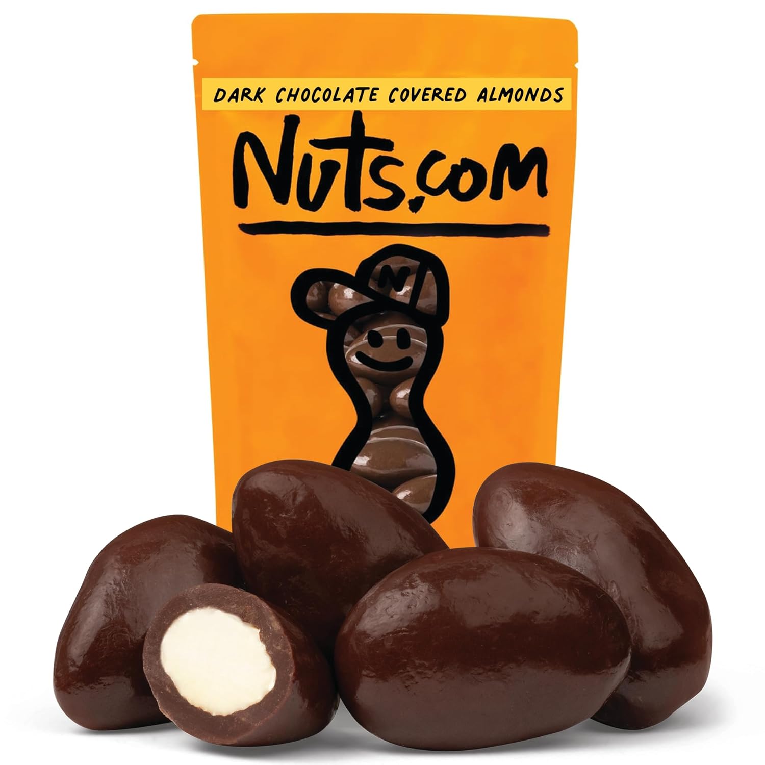 Nuts.com – Dark Chocolate Covered Almonds – 2 Pound Bag, Healthy Snack for Adults & Kids, Good Source of Protein, Fiber, Iron, Calcium, Potassium & Antioxidants – Kosher Pareve