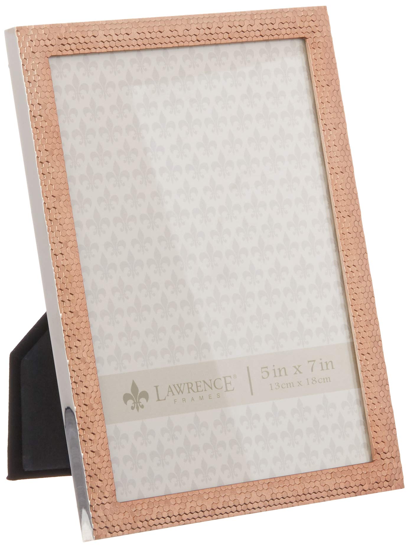 Lawrence Frames Rose Shimmer Metal Picture Frame, Gold, 5x7
