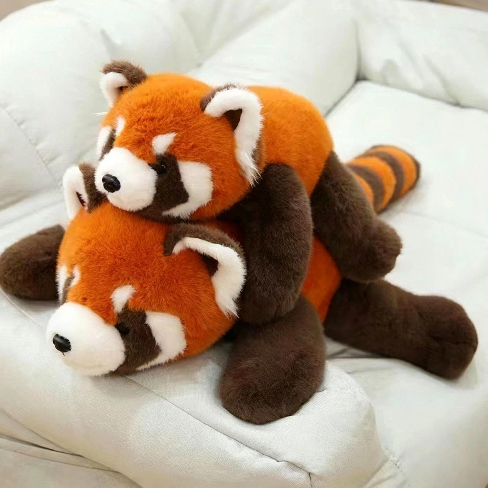 Panda rosso di peluche, morbido peluche ponderato (65 cm / 26in)