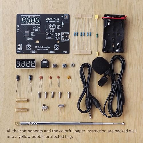 Miniatura 2 de Kit de proyecto de soldadura con transmisor de radio FM con micrófono de solapa de audio, kit de bricolaje para electrónica, práctica de