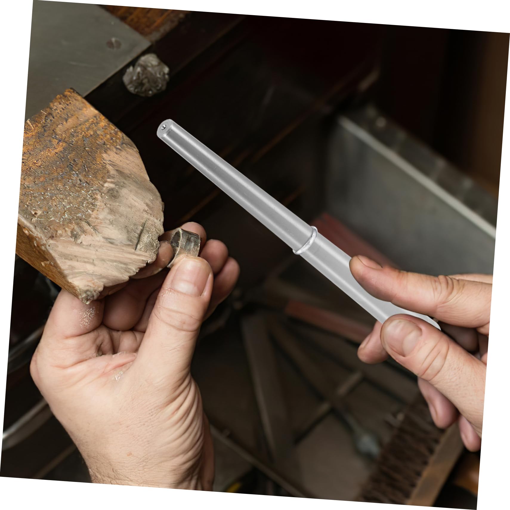 AKOOSY Juego de Ajustador de Anillos Portátil Joyería Herramientas de Joyería Mandril Ajustable Flexible Bricolaje Reparación de Joyas para Profesionales