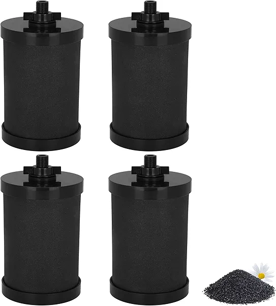 2387 Pro Filters Replacement NSF/ANSI 42 Certified for Alexapure 2387 Pro Filter Replacement, 5,000 Gallon Throughput Capacity Compatible with Alexapure Water Filtration System - Filter 4 Pack Black