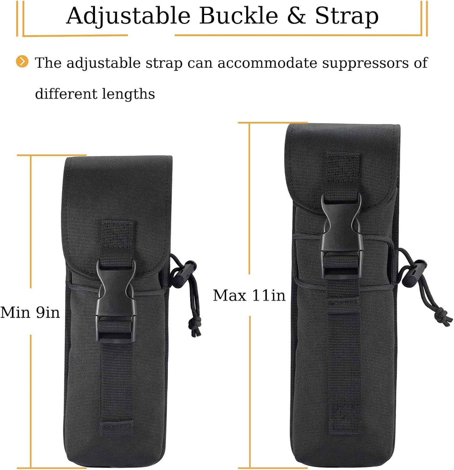 Heat-Resistant Suppressor Pouch, Tactical Multi-Purpose MOLLE EDC Carry Bag with Melt Proof Liner, Thermal Insulated Silencers Case for Training, Hunting