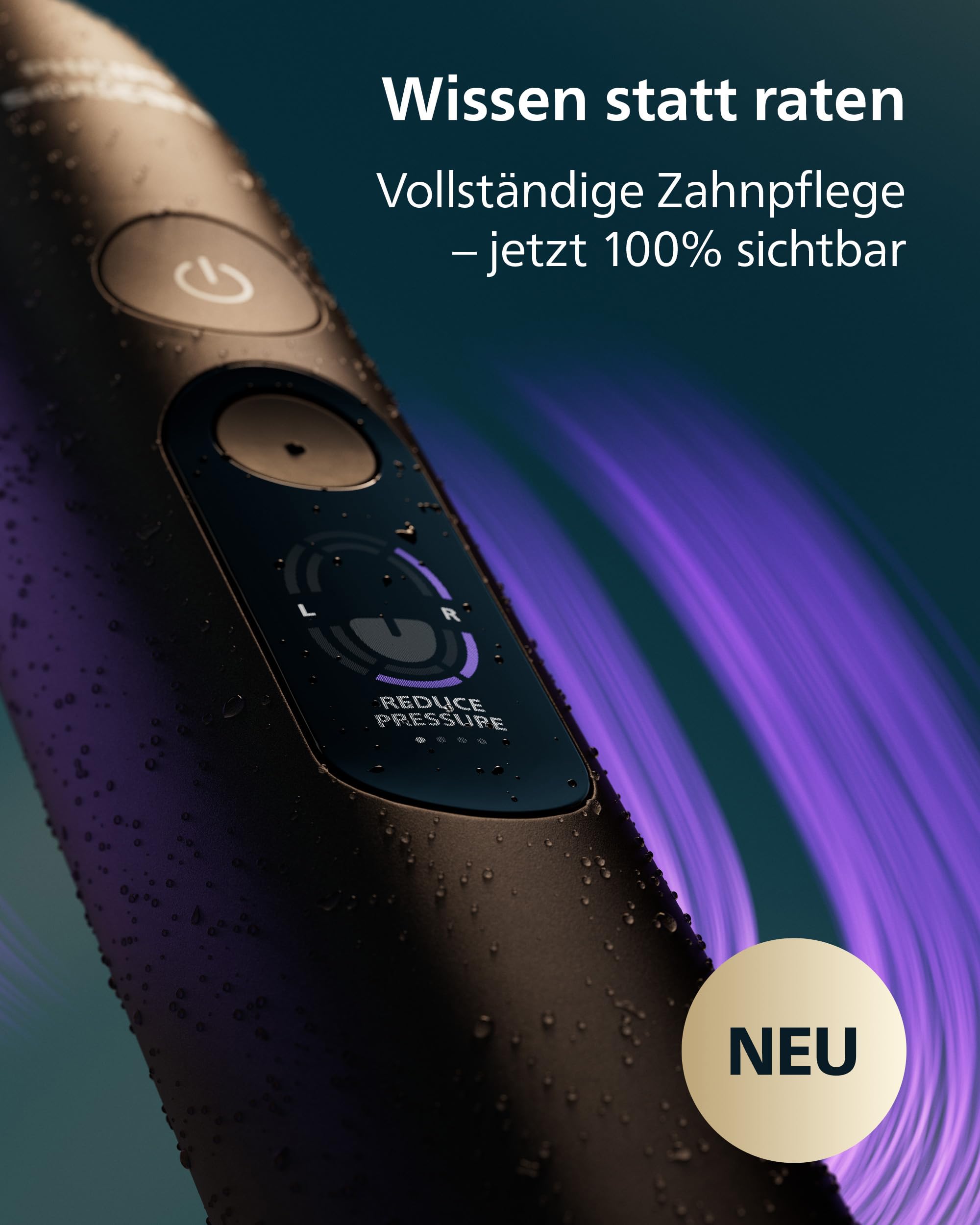 Philips Sonicare Next-Generation DiamondClean 8500 elektrische Zahnbürste - mit intelligenter Andruckkontrolle und 18 Einstellungen, Pulverweiß & Schwarz, 2er-Pack, HX8596/21