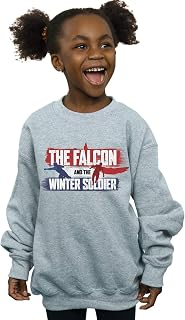 Marvel Girls The Falcon and The Winter Soldier Action Logo Sweatshirt
