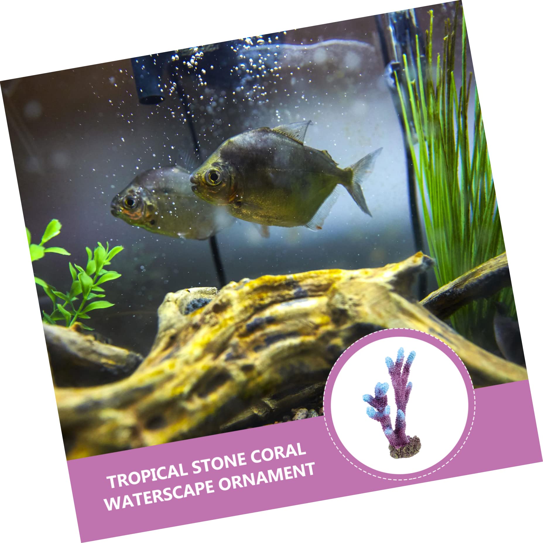 Mipcase Adornos De Arrecife De Coral Falsos para Pecera Decoración para Acuario De Planta De Resina Artificial Imitación De Planta para Acuario Adorno De Roca para Decoración Decorativa